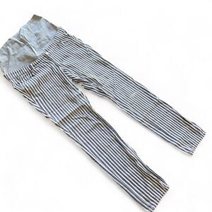 Mamalicious Striped Maternity Denim Pants Size M with Pockets